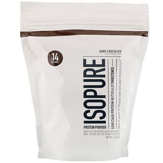 Isopure, Протеиновый порошок с низким содержанием углеводов, темный шоколад, 1 фунт (454 г)