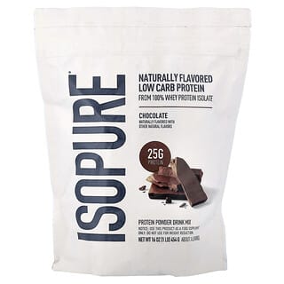 Isopure, Protein Rendah Karbohidrat, Cokelat Hitam, 454 g (1 pon)