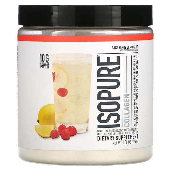 Isopure, Collagen, Raspberry Lemonade,  6.88 oz (195 g)