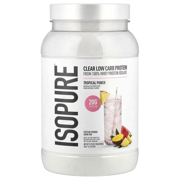Isopure, 蛋白質粉，熱帶賓治，1.98 磅（900 克）