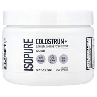 Isopure, Colostro+, Sem Sabor, 150 g (5,29 oz)
