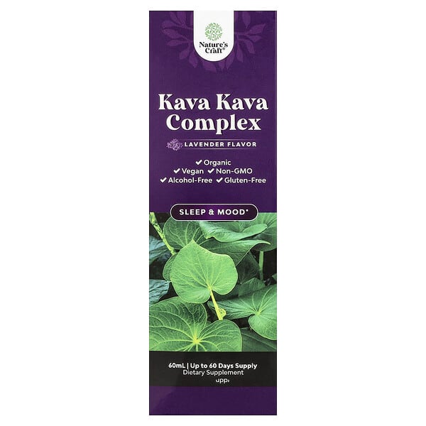 Nature's Craft, Organic Kava Kava Complex, Alcohol-Free, Lavender, 60 ml — product photo 1