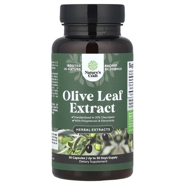 Olive Leaf Extract, 750 mg, 30 Capsules