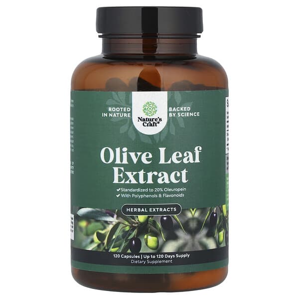 Olive Leaf Extract, 750 mg, 120 Capsules