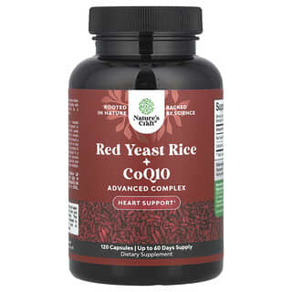 Nature's Craft, Arroz de levadura roja y CoQ10, 120 cápsulas