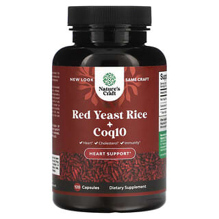 Nature's Craft, Red Yeast Rice + Coq10, 120 Capsules
