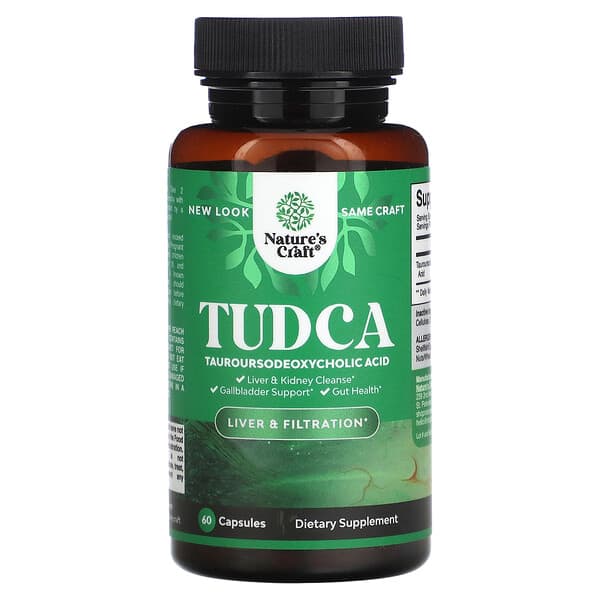 Nature's Craft, Tudca, Tauroursodeoxycholic Acid, 60 Capsules