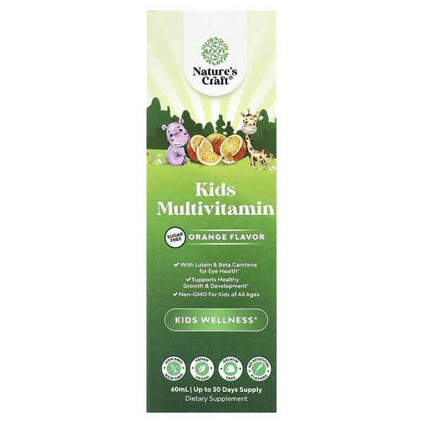 Nature's Craft, Kids Multivitamin, Sugar Free, Orange, 60 ml — product photo 1