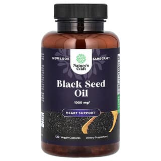 Nature's Craft, Olej z nasion czarnuszki, 1000 mg, 120 kapsułek roślinnych (500 mg na kapsułkę)