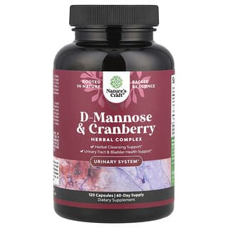 Nature's Craft, D-Mannose & Cranberry , 120 Capsules