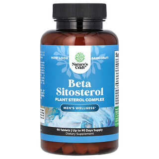 Nature's Craft, Beta Sitosterol, Complexo de Esteróis Vegetais, 90 Comprimidos