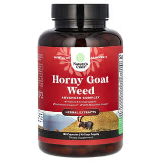 Nature's Craft, Horny Goat Weed, 180 капсул