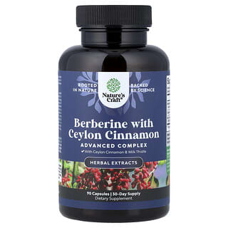 Nature's Craft, Berberine with Ceylon Cinnamon, 90 Capsules