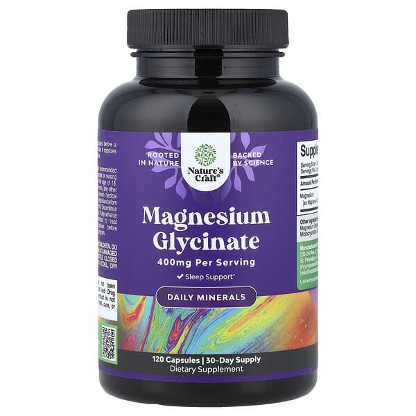 Nature's Craft, Magnesium Glycinate, 120 Capsules (100 mg per Capsule) — product photo 1