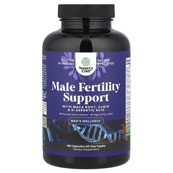 Nature's Craft, Male Fertility Support, 180 Capsules — product photo 1