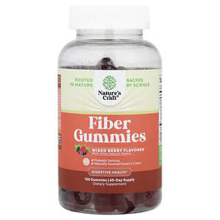 Nature's Craft, Fibre Gummies, Mixed Berries, 120 Gummies
