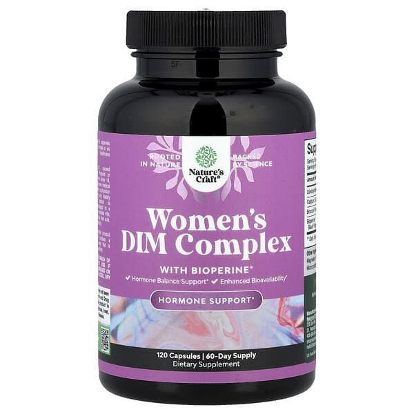 Nature's Craft, BioPerine® 함유 DIM 복합체, 캡슐 120정