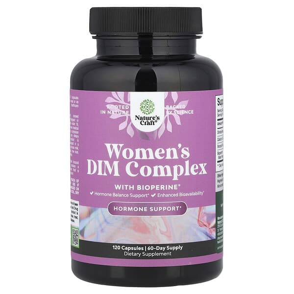 Nature's Craft, Women's DIM Complex with BioPerine®, 120 Capsules — product photo 1