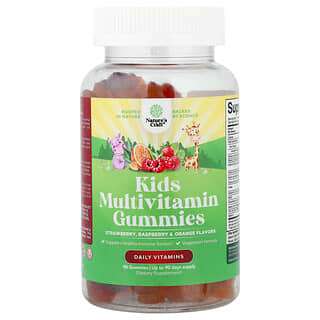 Nature's Craft, Kids Multivitamin Gummies, Strawberry, Raspberry & Orange, 90 Gummies