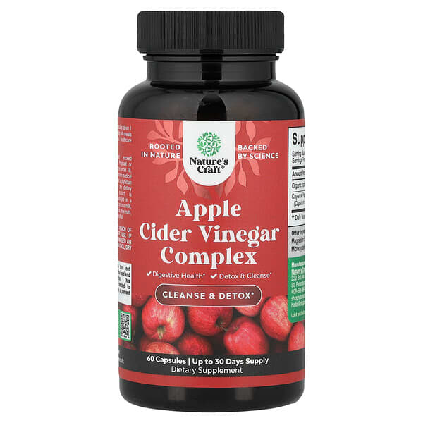 Nature's Craft, Apple Cider Vinegar Complex, 60 Capsules