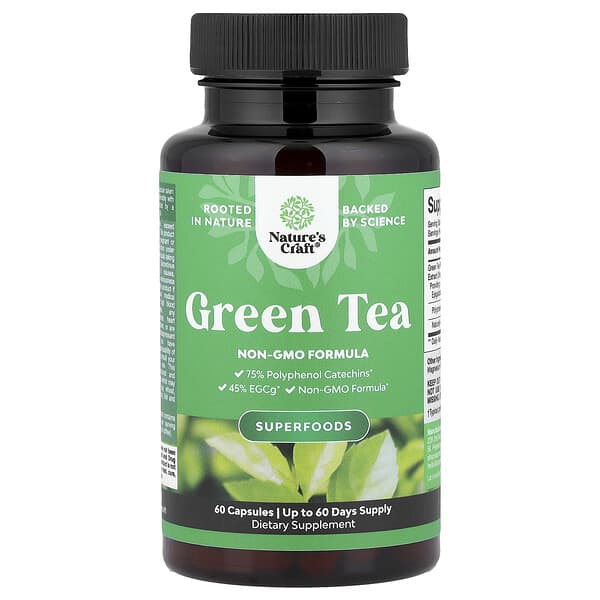 Nature's Craft, Green Tea, 60 Capsules (500 mg per Capsule) — product photo 1
