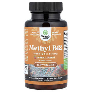 Nature's Craft, Methyl B12, Cherry, 1,000 mcg, 90 Chewable Tablets