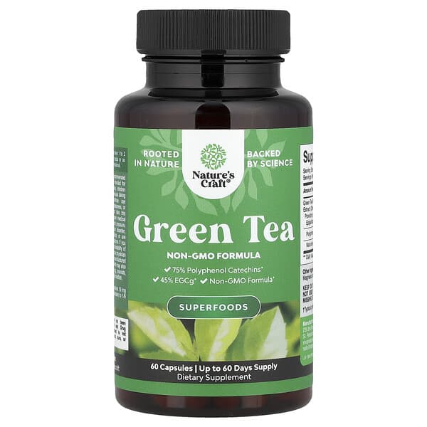 Nature's Craft, Green Tea, 60 Capsules (500 mg per Capsule) — product photo 1