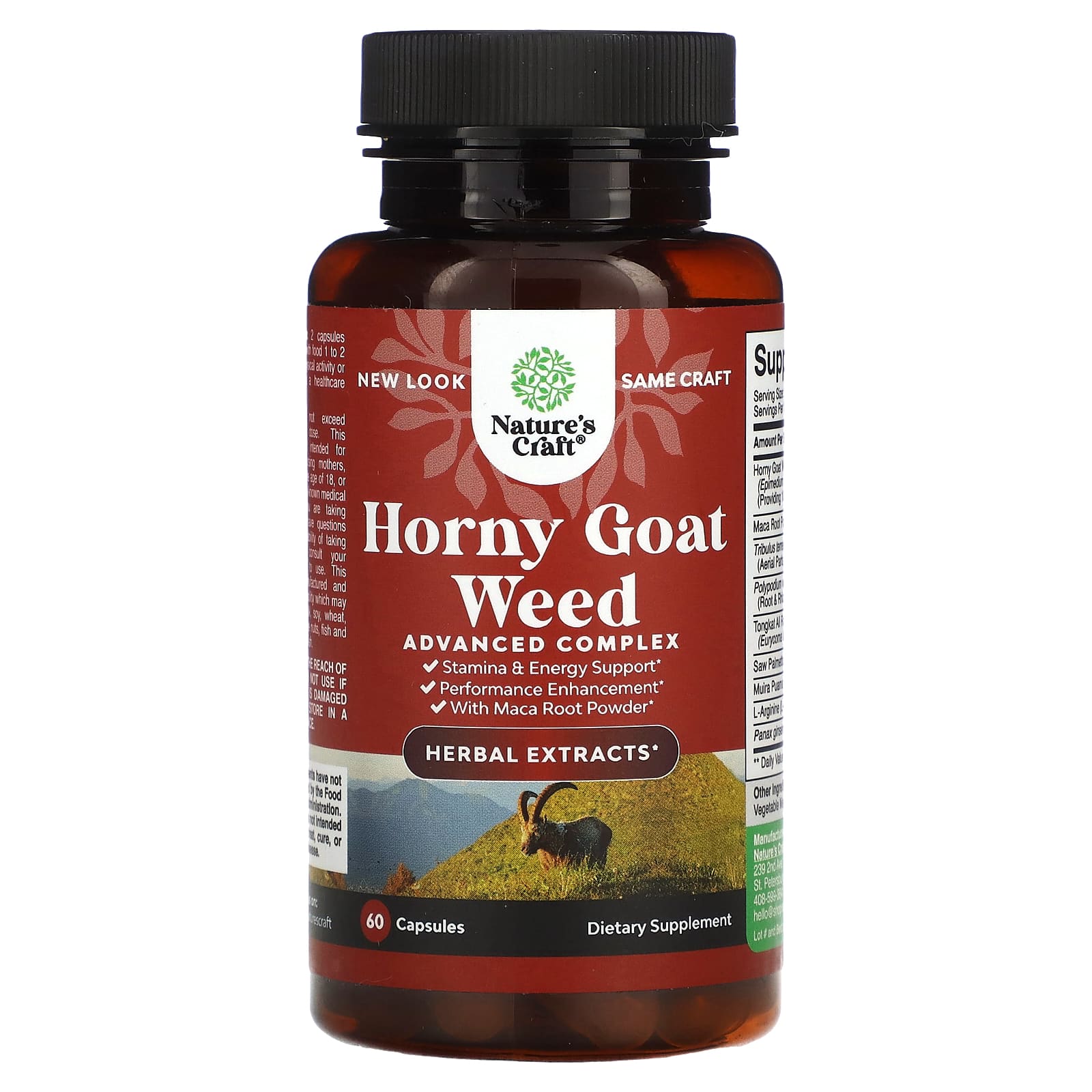 Natures Craft Horny Goat Weed 60 Capsules 3594