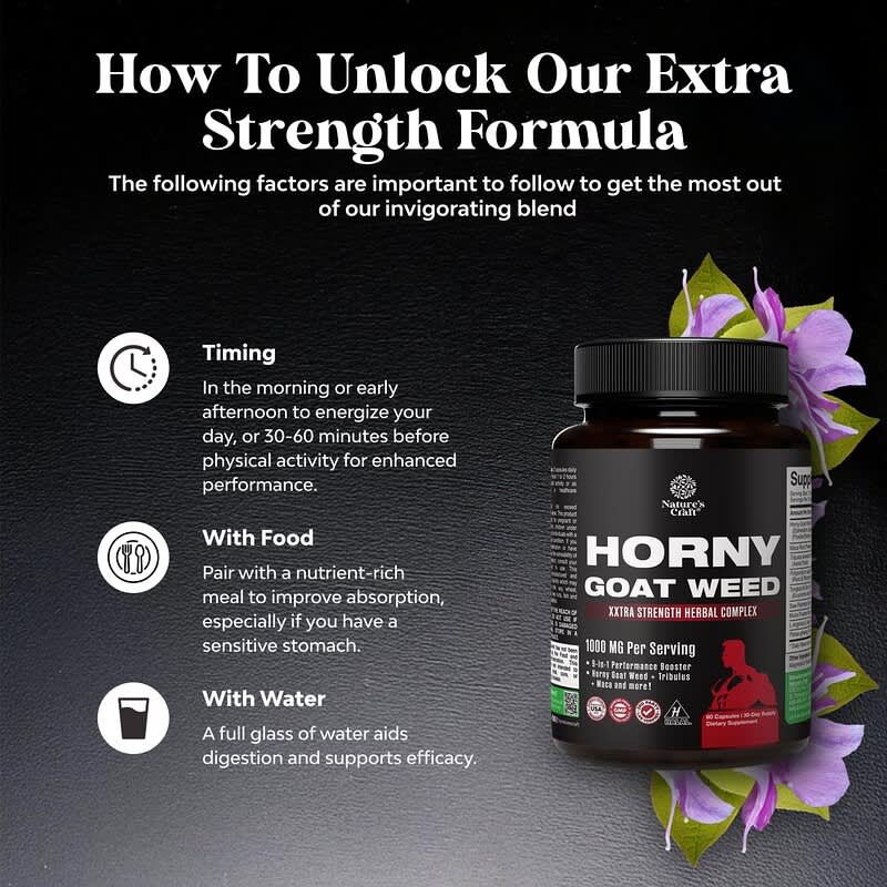 Horny Goat Weed, Xxtra Strength Herbal Complex, 60 Capsules