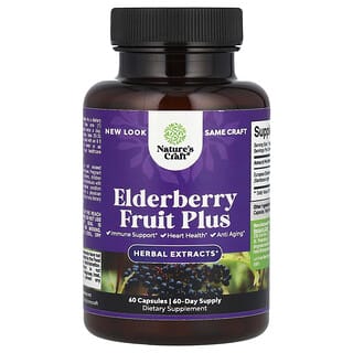 Nature's Craft, Elderberry Fruit Plus, Holunderfrucht Plus, 60 Kapseln