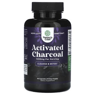 Nature's Craft, Activated Charcoal, 400 mg, 90 Capsules