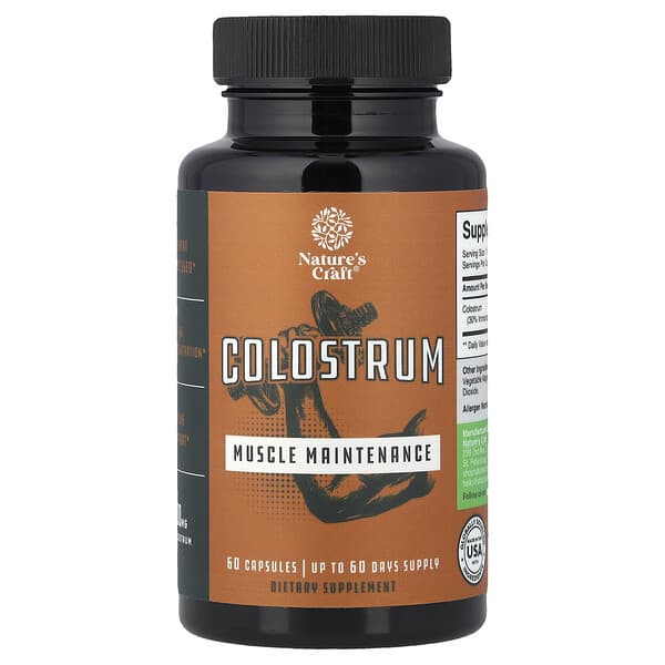 Nature's Craft, Colostrum, 60 Capsules (500 mg per Capsule) (Discontinued Item) — product photo 1