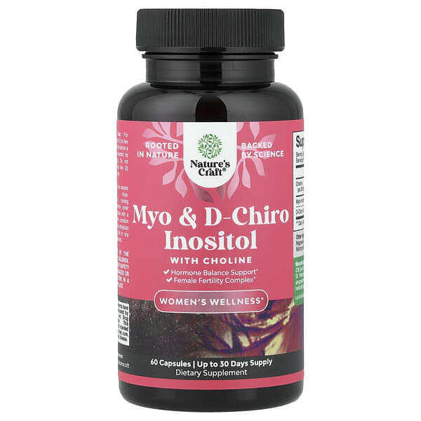 Nature's Craft, Women's Wellness, Myo & D-Chiro Inositol with Choline, 60 Capsules — product photo 1