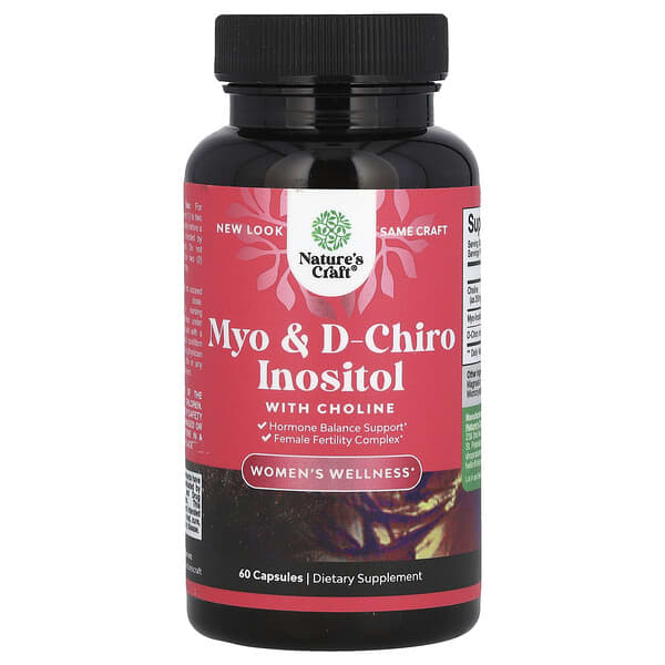 Nature's Craft, Myo + D-Chiro 肌醇，含膽鹼，60 粒膠囊