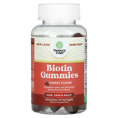 Nature's Craft, Biovitamins Gummies, Cherry Flavor, 60 Gummies