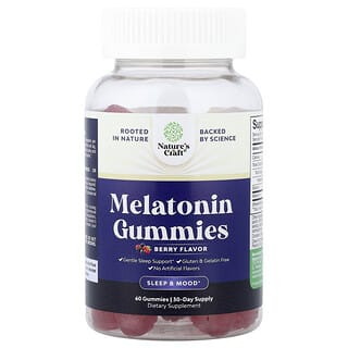 Nature's Craft, Melatonin Gummies, Berry, 60 Gummies (5 mg per Gummy)