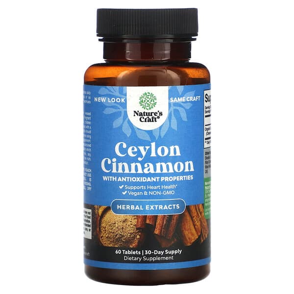 Ceylon Cinnamon, 60 Tablets (500 mg per Tablet)