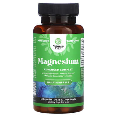 Nature's Craft, Magnesium, Advanced Complex, 60 Capsules (500 mg per Capsule)