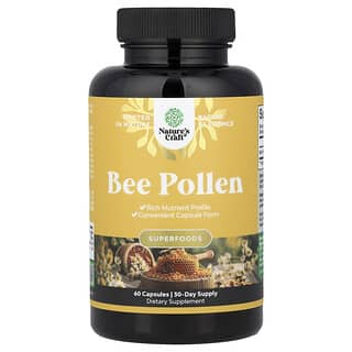 Nature's Craft, Pollen d'abeille, 60 capsules (500 mg pièce)
