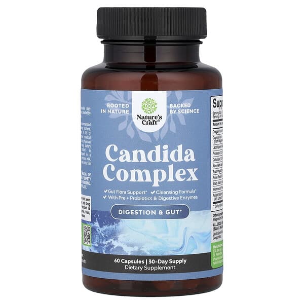 Nature's Craft, Complejo de Candida, 60 cápsulas