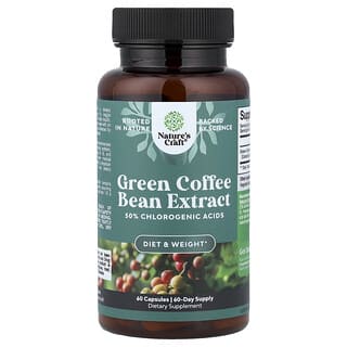 Nature's Craft, Extracto de grano de café verde, 60 cápsulas (750 mg por cápsula)