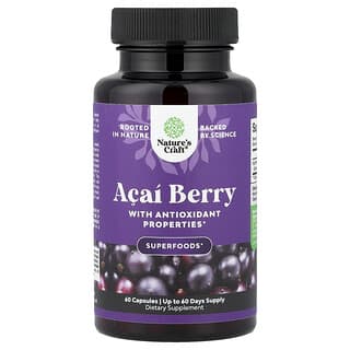 Nature's Craft, Μούρο Acai, 60 κάψουλες (600 mg ανά κάψουλα)