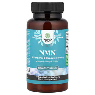 Nature's Craft, NMN, 60 Capsules (250 mg per Capsule)