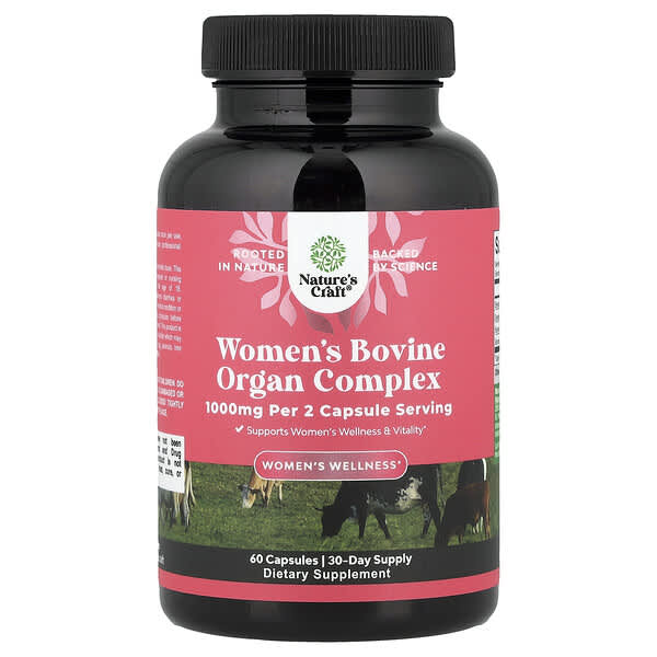 Nature's Craft, Women's Wellness, Women's Bovine Organ Complex, 60 Capsules — product photo 1