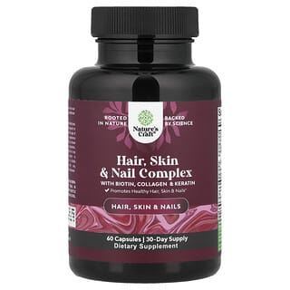 Nature's Craft, Hair, Skin & Nail Complex with Biotin, Collagen & Keratin, 60 Capsules