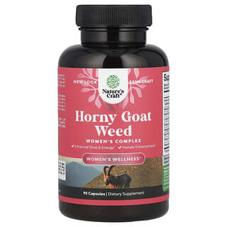Nature's Craft, Horny Goat Weed, Complejo para mujeres, 90 cápsulas