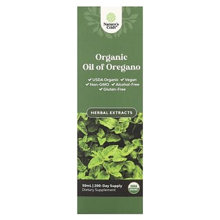 Nature's Craft, Aceite de orégano orgánico sin alcohol, 34 mg, 30 ml