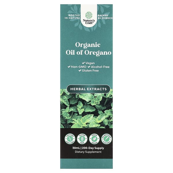 Organic Oil of Oregano, Alcohol-Free, 30 ml