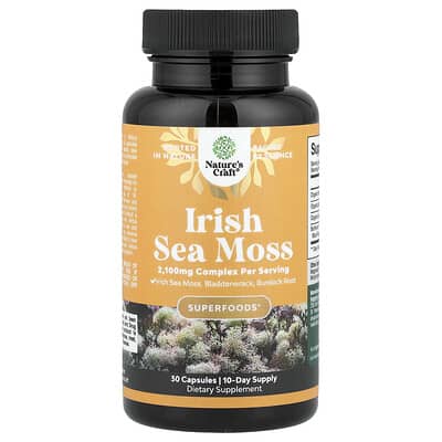 Nature's Craft, Irish Sea Moss, 2100 mg, 30 Capsules (700 mg per capsule)