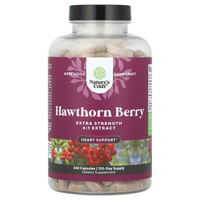 Nature's Craft, Haw Berry, Extra Strength, 1330 mg, 240 Capsules (665 mg per capsule)